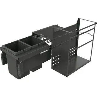 Naber Cox® Base Q+ 360 S/370-2, Abfallsammler für Frontauszüge, anthrazit, H 360 mm 8013379 - Grau