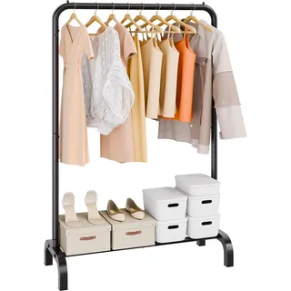 Vevor Garderobenständer 1 Kleiderstange Schwarz