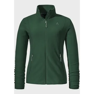 Fleecejacke SCHÖFFEL "Fleece Jk Style Ash WMS", Damen, Gr. 36, grün (6965, grün), Oberstoff: 100% Polyester, regular fit, hoch geschlossener Ausschnitt, Jacken Fleecejacke
