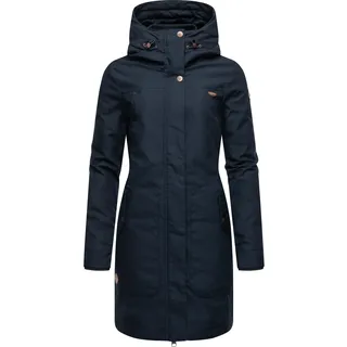 Ragwear Wintermantel »Wintermantel Jannisa stylischer Damen Winterparka mit Kapuze, blau