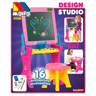 Molto Schiefer Schreibtisch Mit 16 Zubehörteilen 90 Cm - Pink - One Size