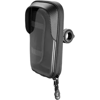 cellularline | Rider Shield - Universal | Runder Lenker, wasserdichter Smartphone-Halter für Motorräder und Fahrräder – Sonnenblende – 360-Grad-Drehung