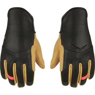 Salewa Ortles Merino-Lederhandschuhe Women, Schwarz, 5/XS