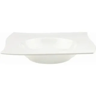 Novel Pastateller , Weiß , Keramik , rechteckig , 24.3x24.3 cm , Lfgb , Geschirr, Teller, Pastateller