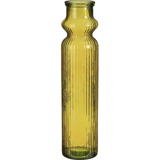 Vase Rosa Recycliertes Glas Gelb 75Cm - Dunkelgelb