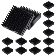 HSEAMALL 20 STÜCKE Black Aluminium Kühlkörper,40 mm x 40 mm x 11 mm Kühlkörper Kühler-Set Heatsink