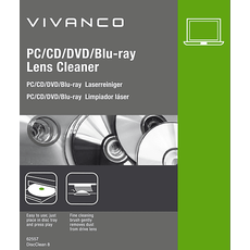 Vivanco 62557 Laserreiniger für PC, CD, Blu-ray und DVD; Reinigungs Disc