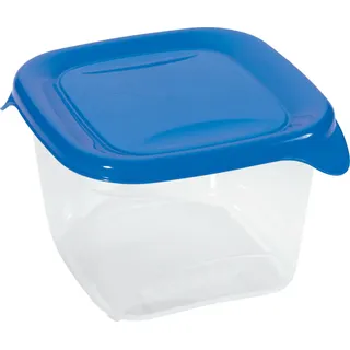 Curver Fresh&Go 1,2 l quadratischer Behälter, blau, universell einsetzbar - Blau, Transparent, Gelb