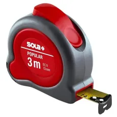 SOLA Bandmaß - POPULAR - 3m / 13mm, mit Gürtelclip, 50024201