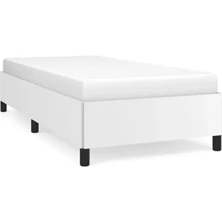 vidaXL Bettgestell Weiß 100x200 cm Kunstleder