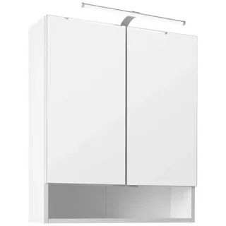 WELLTIME Spiegelschrank 60 cm LED-Beleuchtung weiß