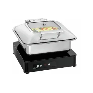 Bartscher Induktionswarmhalteplatte IW3-SW, Die Induktionswarmhalteplatte sorgt für einen einheitlichen Look bei Buffets, 1 Stück
