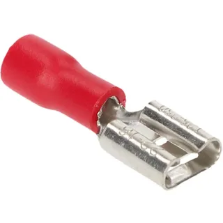 CARTREND 10492 Flachsteckhülsen-Set Rot 6,3 mm, 20-teilig