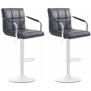 CLP Barhocker 2er Set 54 x 91 x 46 cm Schwarz