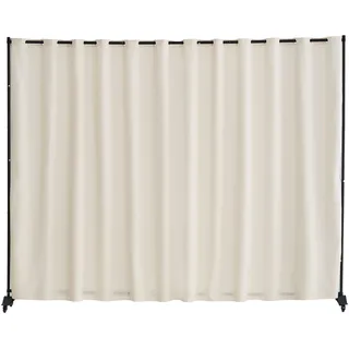 Vevor Raumteiler Trennwand Paravent Stellwand Einzelpanel, Tragbarer Sichtschutz für Büro Schlafzimmer Esszimmer Arbeitszimmer Balkon, Raumtrenner Rollbar (308,5 x 45 x 245,5 cm), Beige