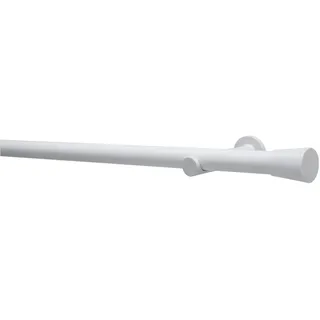 GARDINIA Gardinenstangen-Set 1-Lauf Korfu Ø 28 weiß 160 cm