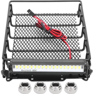 Metall -RC -Auto -Dachregal -Gepäckträger mit LED -Passform für MN D90 99S -Modell