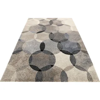 Teppich ESPRIT "Modernina ESP-3378" Gr. 3, blau, B:120cm H:13mm L:170cm, Kunstfaser, Teppiche, Teppich, weicher Kurzflor in modernem Design, Wohnzimmer, Schlafzimmer, bunt