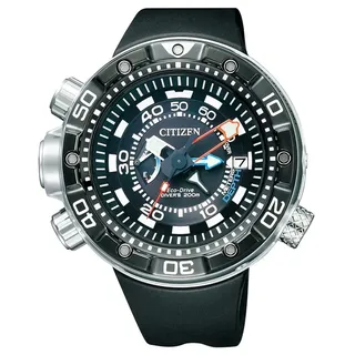 Citizen Herren-Armbanduhr XL Promaster Marine - Eco-Drive Aqualand Analog Quarz Kautschuk BN2024-05E