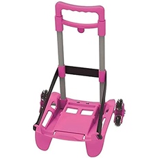 SJ Schultrolley für Kinder; Trolley für Schulranzen und Rucksäcke von Seven & SJ, Einfach zum Ziehen für Mädchen und Jungen, pink