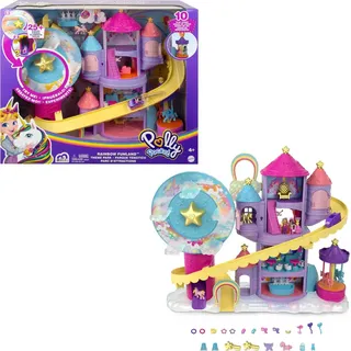 POLLY POCKET Pollyville Regenbogen-Einhornspaß Freizeitpark