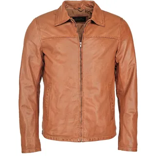 Lederjacke JCC "Lederjacke Luca", Herren, Gr. 56, braun (cognac), Obermaterial: 100% Lammleder LEL. Futter: 100% Baumwolle CO., Jacken Lederjacke