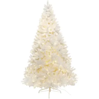 Künstlicher Weihnachtsbaum Tannenbaum 180cm 350 LED 1261 Spitzen PE weiß