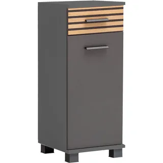 Schildmeyer Unterschrank Katta 158582, anthrazit/Akustikpaneel Optik, 30,3 x 32,6 x 75,3 cm
