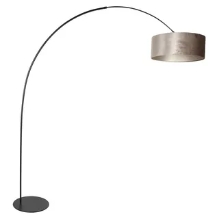 Anne Lighting - stehlampe - Curve - silber schwarz - metall - bogenlampe - E27 - 4263ZW - Schwarz