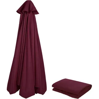 Sonnenschirm Ersatzbezug 3m/350cm 8/6 Streben Anthrazit/Beige/Dunkelgrün/Burgunderrot UV80 Windfest