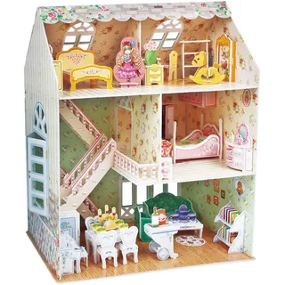 Party town 3D-Puzzle Dreamy Doll House - Puppenhaus für Mädchen, 3D-Puzzles Puppenhäuser für Mädchen, 160 Teile, 170 Minuten, 8 Jahre oder älter
