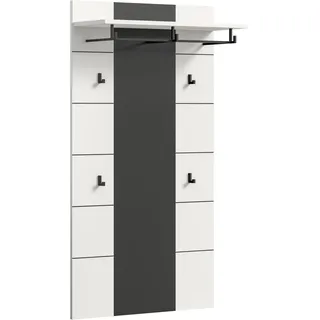 xonox.home Garderobenpaneel Canu 80 x 141 x 29 cm Grau/Weiß