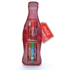 Lip Smacker Coca Cola in Vintage-Flaschenform mit 6 Lippenpflegestiften in verschiedenen Geschmacksrichtungen