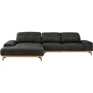 Musterring Wohnlandschaft »MR 2490« Bronze-Fuß Sitzhöhe 46cm, wahlweise mit Funktionen, Maße 342 x 207 cm, grau