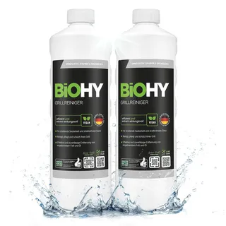 BiOHY Grillreiniger + Dosierer, Backofenreiniger, Fettlöser, Grillrost Reiniger, 2 x 1 l