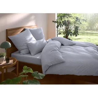 OTTO home Bettwäsche "Valje" 2 Stk. NEUHEIT: ab Größe 135x200 cm, Jersey Qualität in Melange-Optik, hellgrau