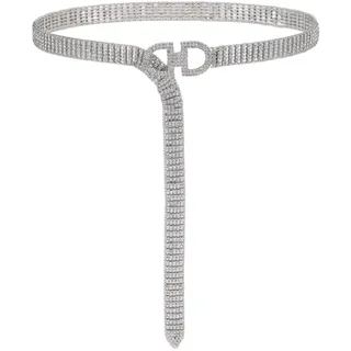 Faletony Mode Glitzer Strassgürtel Damen Eleganter Taillengürtel Taillenkette Kettengürtel Silber Hüftkette Beste Dekoration für Jeans Kleid Mantel