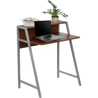 HJH Office 634721 Schreibtisch Dumont Silber-/Walnussfarben