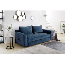 Bild von Gruppe Schlafsofa »Rick«, Platzsparendes Sofa mit Gästebettfunktion, Federkernpolsterung blau