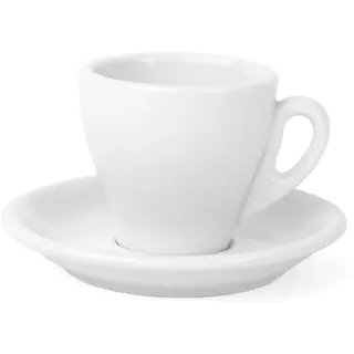 Holst Porzellan IT 001 SET 2 Mokka/Espresso-Set Italiano 0,08 l mit UTA 111, weiß, 11 x 11 x 6.5 cm, 2-tlg. 6 Einheiten für 6 Personen