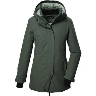 KILLTEC Damen KOW 93 WMN Pkr Funktionsparka/Parka Mit Kapuze, Grün/grau, 46