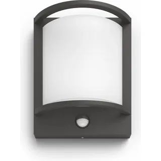 Philips Außenwandleuchte Aluminium, Kunststoff, Metall 22,7 cm inkl. Bewegungsmelder anthrazit