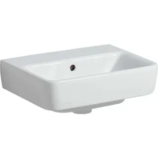 Geberit Renova Plan, Handwaschbecken, 45x34 cm, ohne Hahnloch, mit Überlauf, 501626, 501.626.00.1, Farbe: Weiß