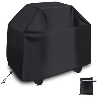 Diboniur Grillabdeckung Wetterfest, Grill Abdeckung 210D Oxford, Wetterschutzhülle BBQ (147 x 61 x 117cm Schwarz)