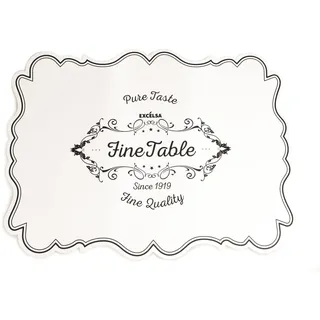 Excelsa Set mit 6 Tischsets Fine Quality Kunststoff 43,5X28,5 Cm Weiß