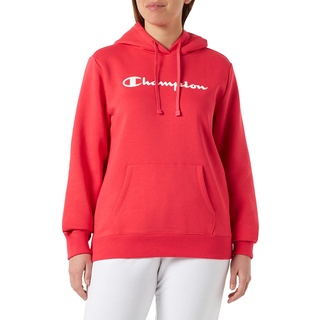 Champion Damen Legacy American Classics Powerblend Fleece Logo Kapuzenpullover, rot, S