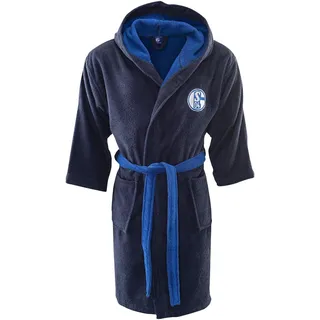 FC Schalke 04 Bademantel navy Kapuze (DE/NL/SE/PL, Alphanumerisch, S, Regular, Regular, navy)