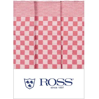 Ross 3er Pack Baumwoll-Geschirrtücher Gebild rot 45x65 cm