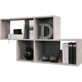 FMD Nora Wandregal 100 x 53 x 19,5 cm Grau