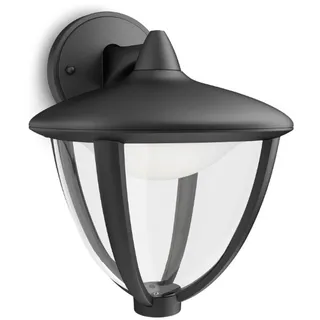 Außenleuchte Philips Robin LED Wandleuchte Schwarz Gartenlampe - Schwarz